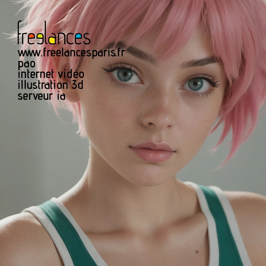 Pao mise en page internet vidéo illustration 3d serveur IA générative AI freelance paris studio de création magazines 8l8mib50